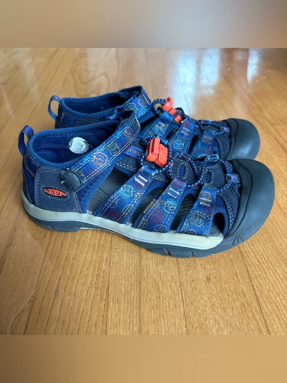 KEEN Newport H2 Blue Sandals Youth Boys Kids Sz 4 Smokey The Bear Shoes Hiking